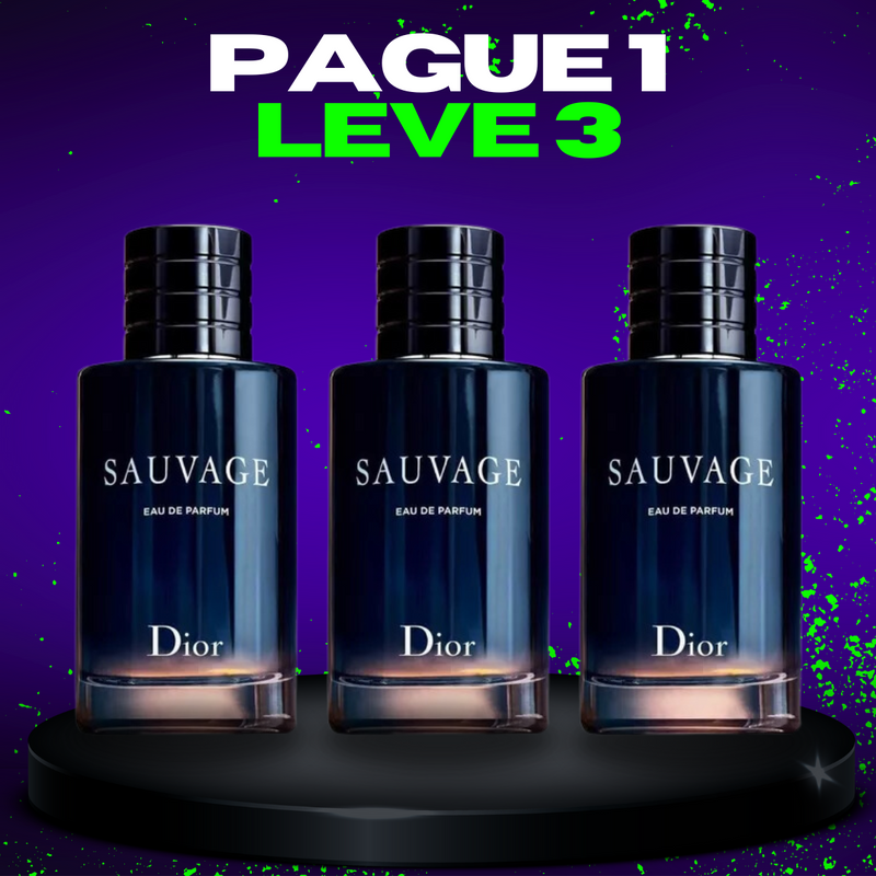 Mega Queima de Estoque 🔥 Pague 1 Leve 3 | Sauvage (100ml Cada) Envio Imediato