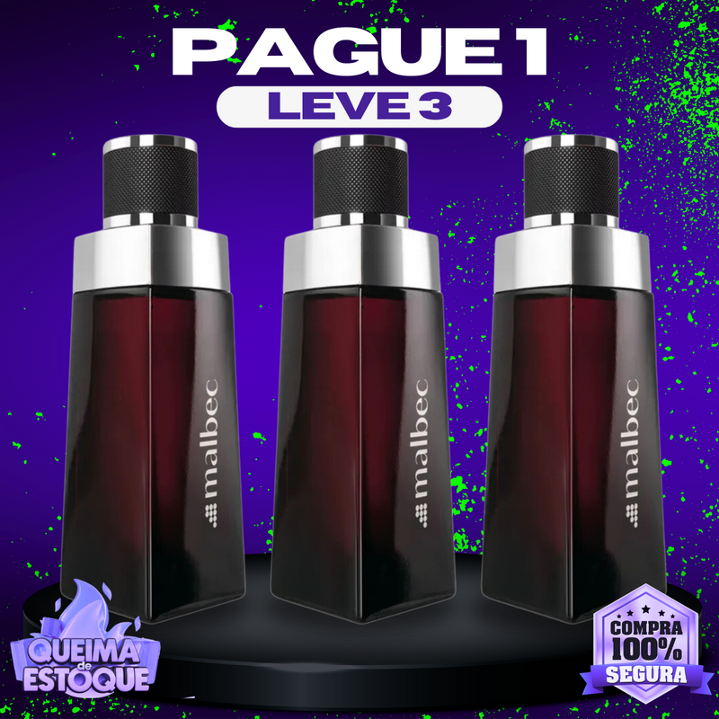 Mega Queima de Estoque 🔥 Pague 1 Leve 3 | 3 Malbecs (100ml Cada) Envio Imediato