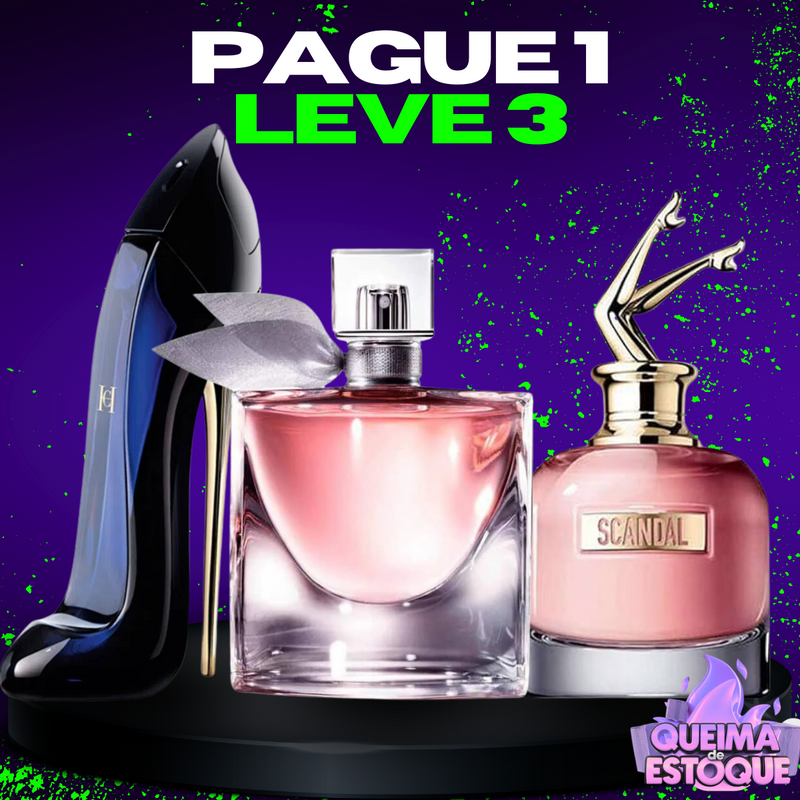 Pague 1 Leve 3 🔥 Mega Queima de Estoque | La Vie | Good Girl | Scandal (100ml Cada) + Frete Grátis